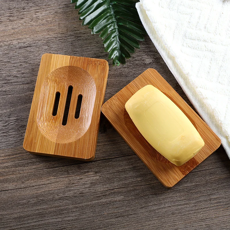 

Eco-friendly Natural Bamboo Soap Tray Bamboo Bath Soap Holder, Tray Mildew-proof Drainage Soap Box Bathroom Toilet Tools
