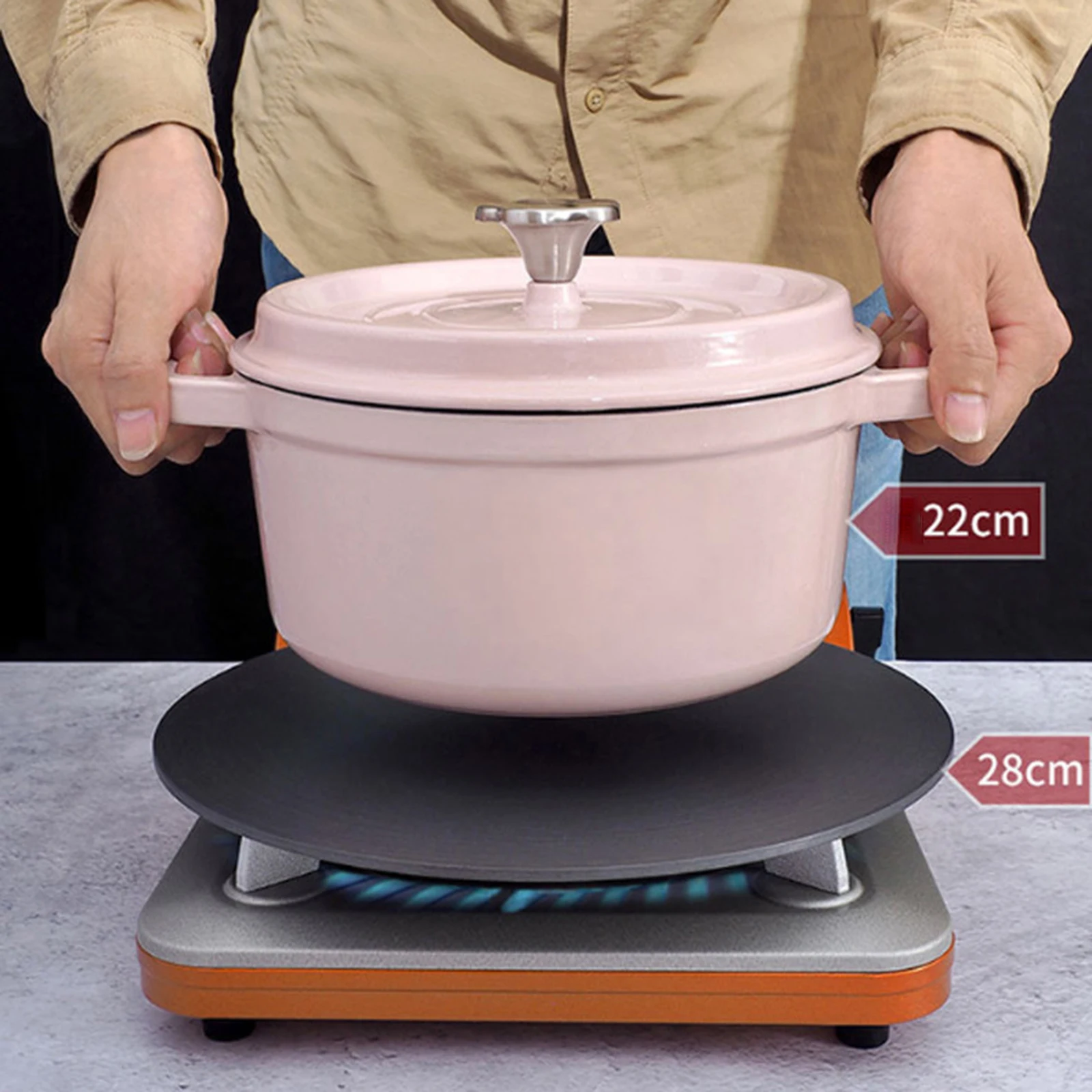 

Kitchen Gas Stove Heat Conduction Plate Household Thaw Board Anti-Burning Kitchen Utensils Stove Heat Diffuser K888