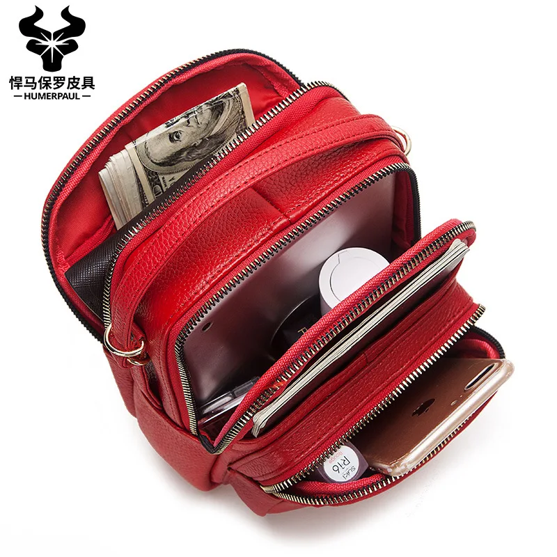 

2020 New Arrival Lady's Shoulder Bag Top Layer Cowhide Cross body Bag Women Business Travel Bag High Quality Female Handbag