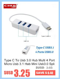 CHYI мульти порт в одном Micro Usb 3,0 концентратор комбо Мини Размер Usb2.0 Hab сплиттер адаптер портативный компьютер ПК Аксессуары для ноутбука