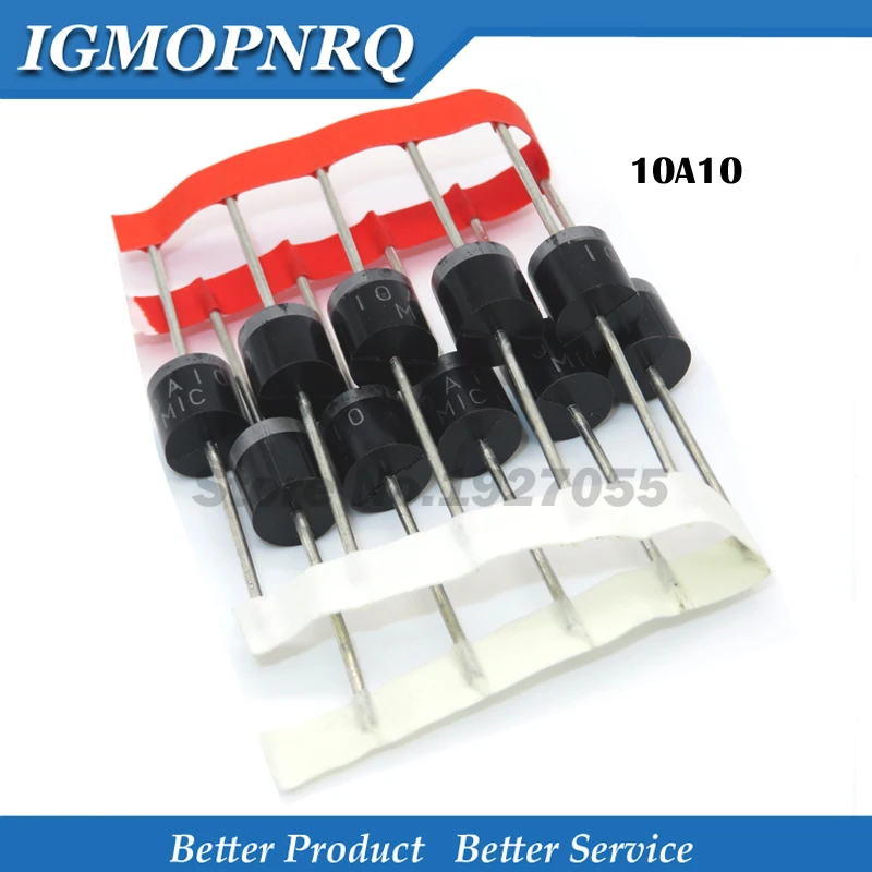 

10PCS 10A10 R-6 DIP 10A 1000V 10a10 electrical Axial Rectifier Diode NEW