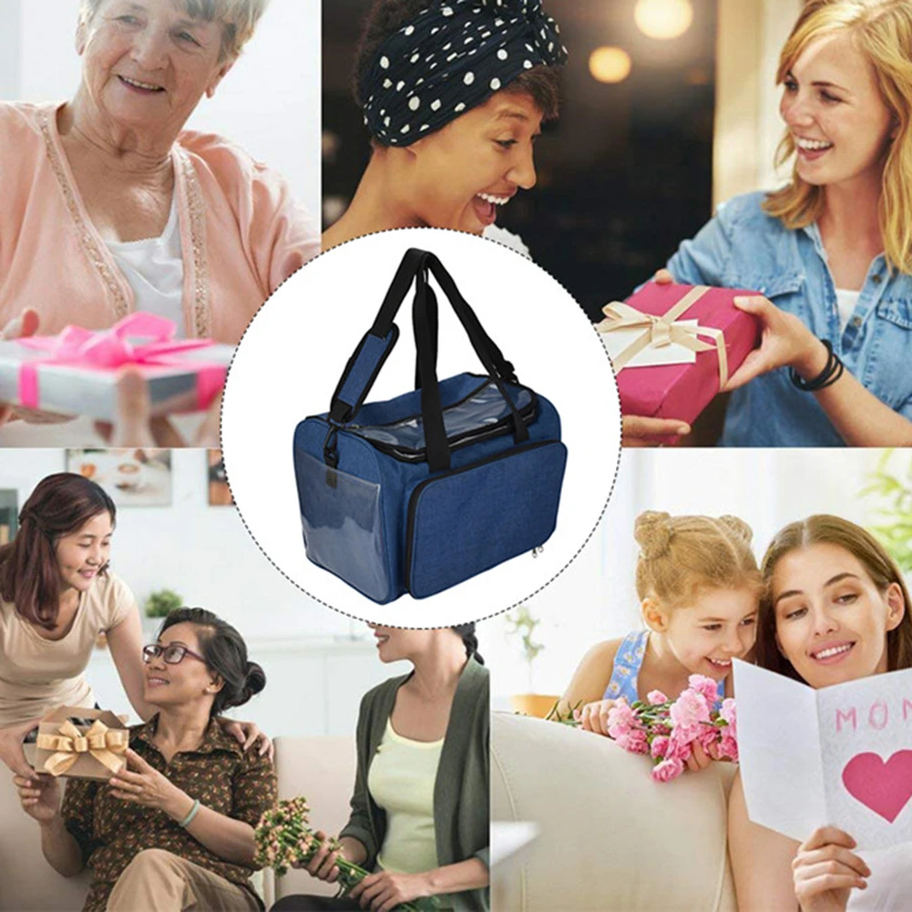 Multifunctional Inner Divider Knitting Bag Thread Crochet Hooks Needles Storage Travel Handbag Home Sewing Supplies Tote | Дом и сад