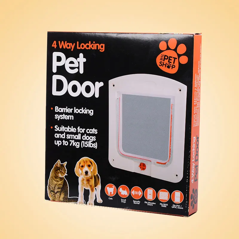 Pet Door Openings Locking Indoor/Outdoor Dogs/Cats For Pets Safe PP Plastic | Дом и сад
