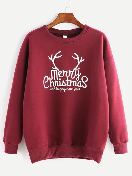 Милый свитшот с надписью &quotMerry Christmas and Happy New year&quot джемпер модная одежда унисекс