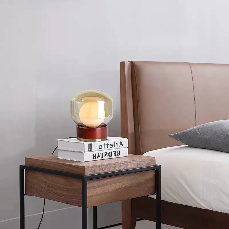 

Simple and Modern Decorative Table Lamp Log Glass Creative Study Room Living Room Bedroom Guest Room Bedside Lamp