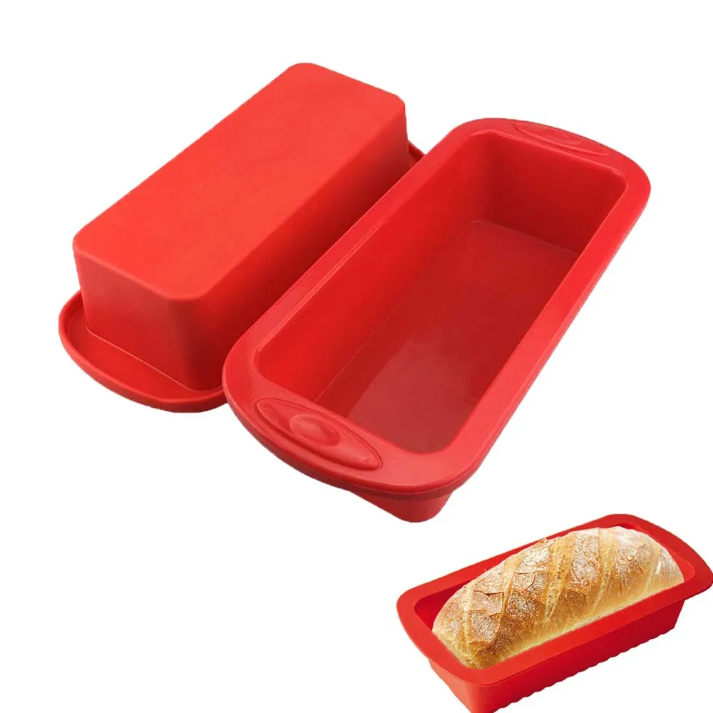 

Silicone Cake Mold Rectangle Pan Bakeware Moulds Bread Toast Candy Mold Form Bakeware Baking Dishes Pastry Tools Loaf Pans