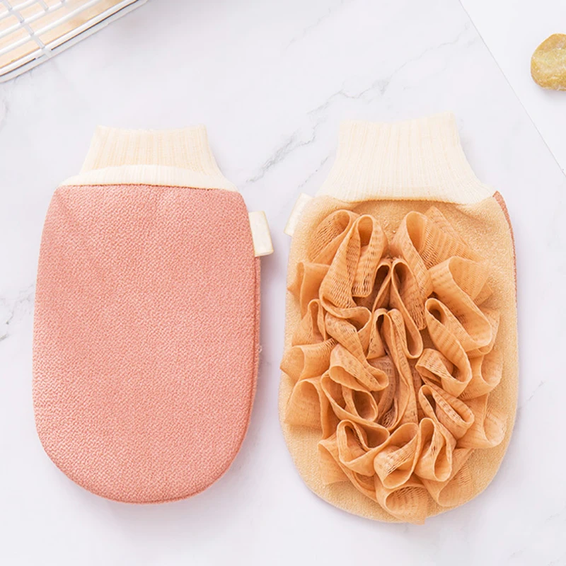 

1Pcs Dual Purpose Bathing Gloves Random Color Bath Towel for Shower Scrub Viscose/Sponge/PE Bath Flower Bathroom Accessories