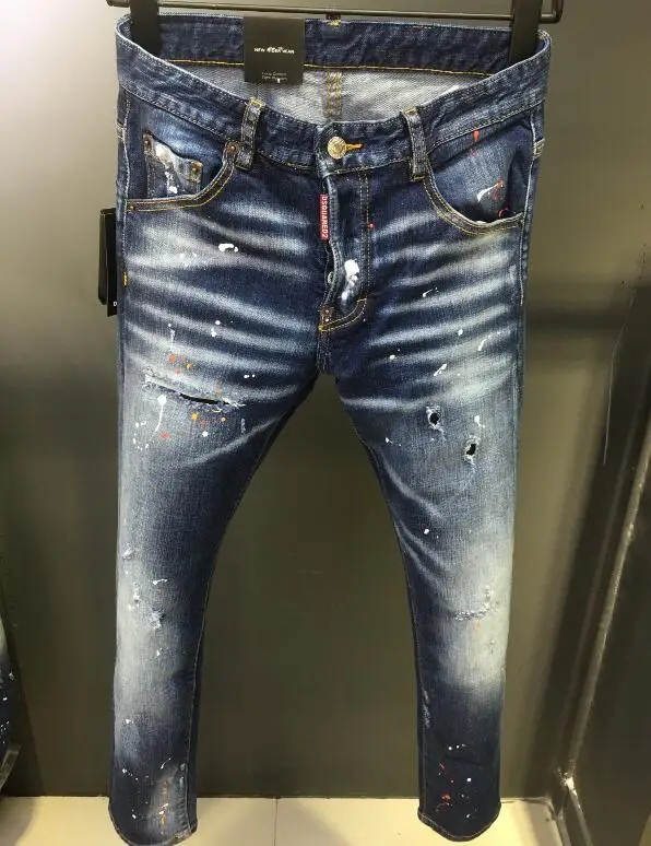 

Оригинальные 2021 новый дизайн DSQUARED2 джинсы с отверстиями ранние джинсы COOLGUY D2 джинсы DSQ2 мужские брюки 9507 одежда