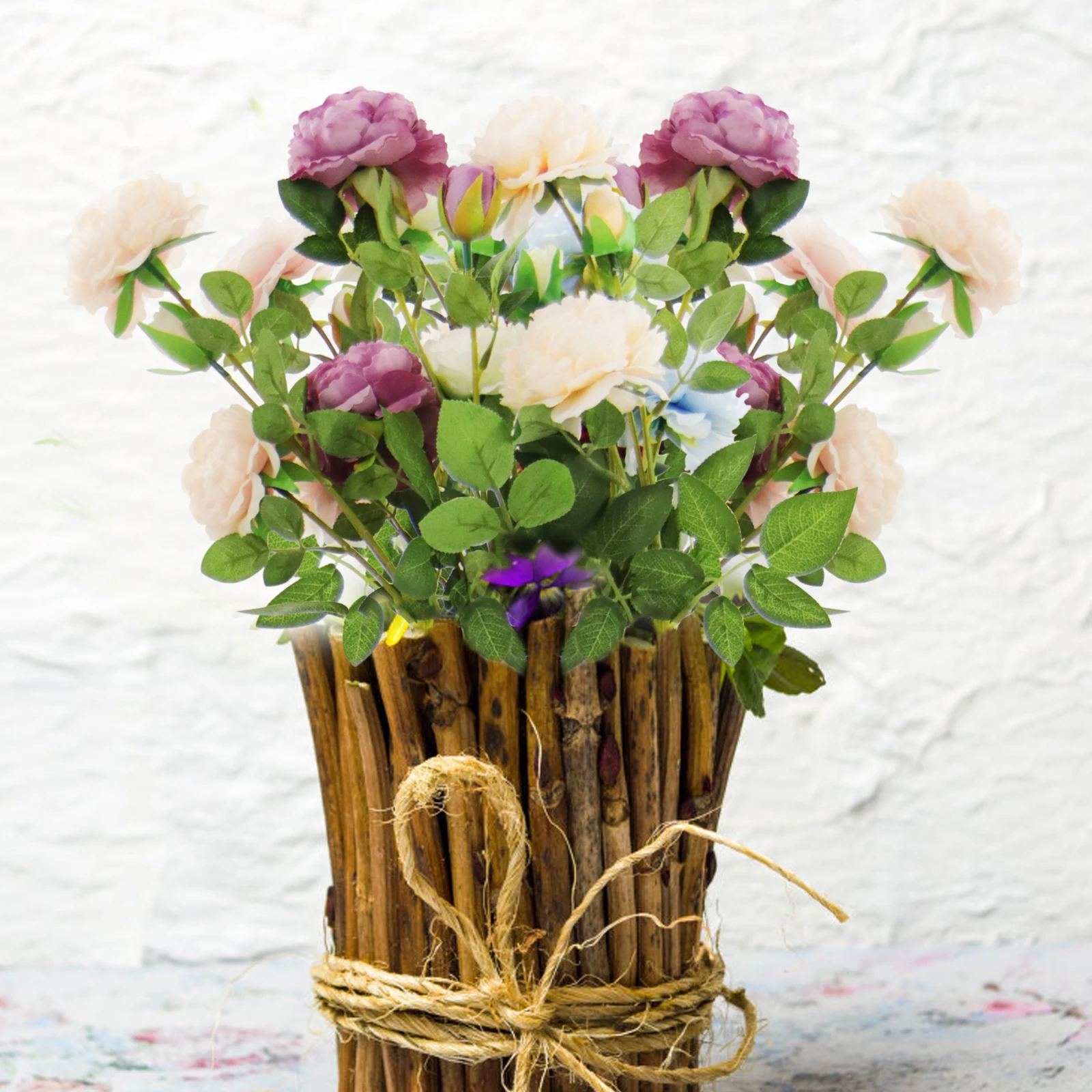 65x8 см 2 головы пионы Искусственные цветы Шелковый Букет пионов домашний декор