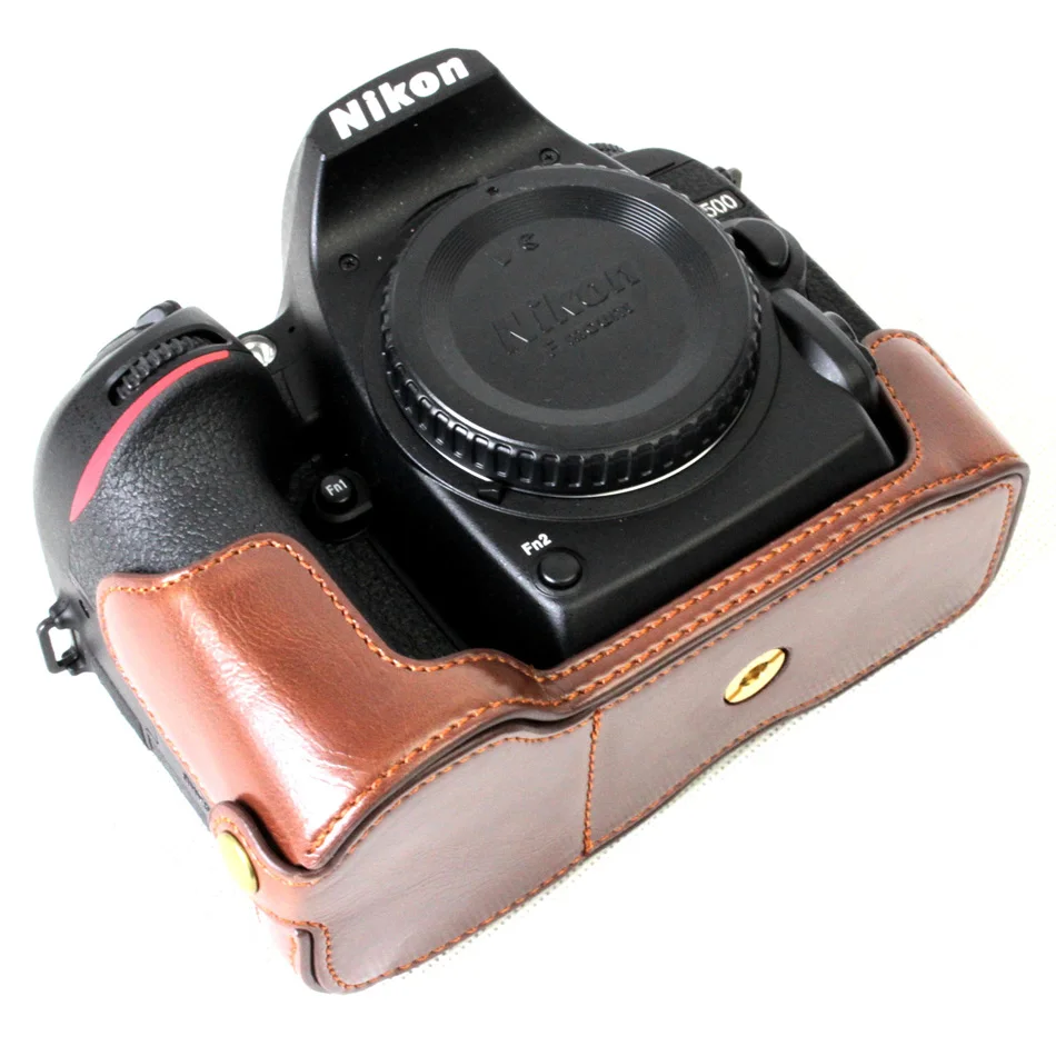 Чехол для камеры Nikon D7500 из искусственной кожи черный/кофейный/коричневый |