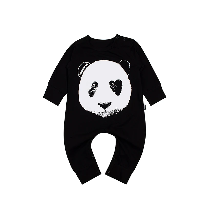 panda Детские комбинезоны с пандой, весенне-осенние хлопковые комбинезоны для новорожденных мальчиков и девочек, одежда для малышей, комбинезон с длинными рукавами - Цвет: panda