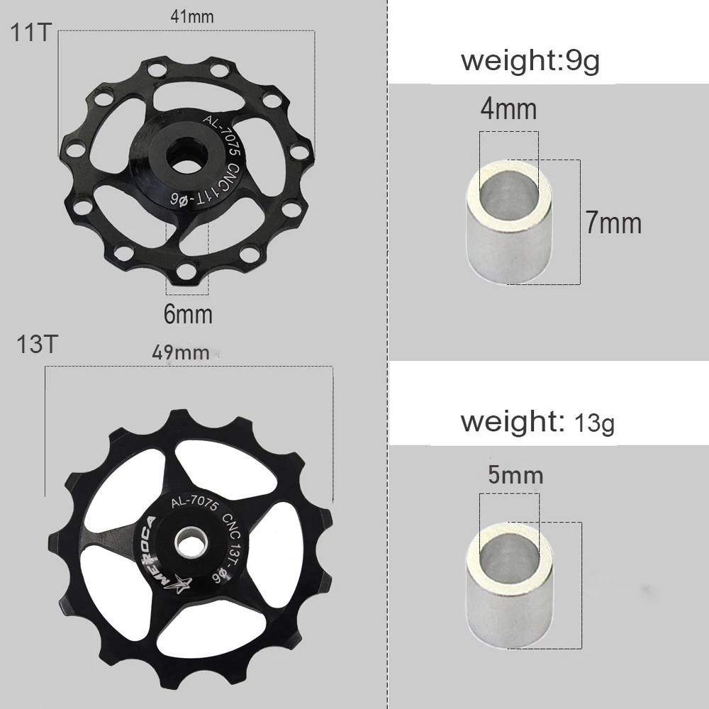 11T 13T 18T Narrow Wide Ceramic Bearing Derailleur Pulley Alloy Rear Guide Wheel Bicycle Part Cycling Accessories - купить по