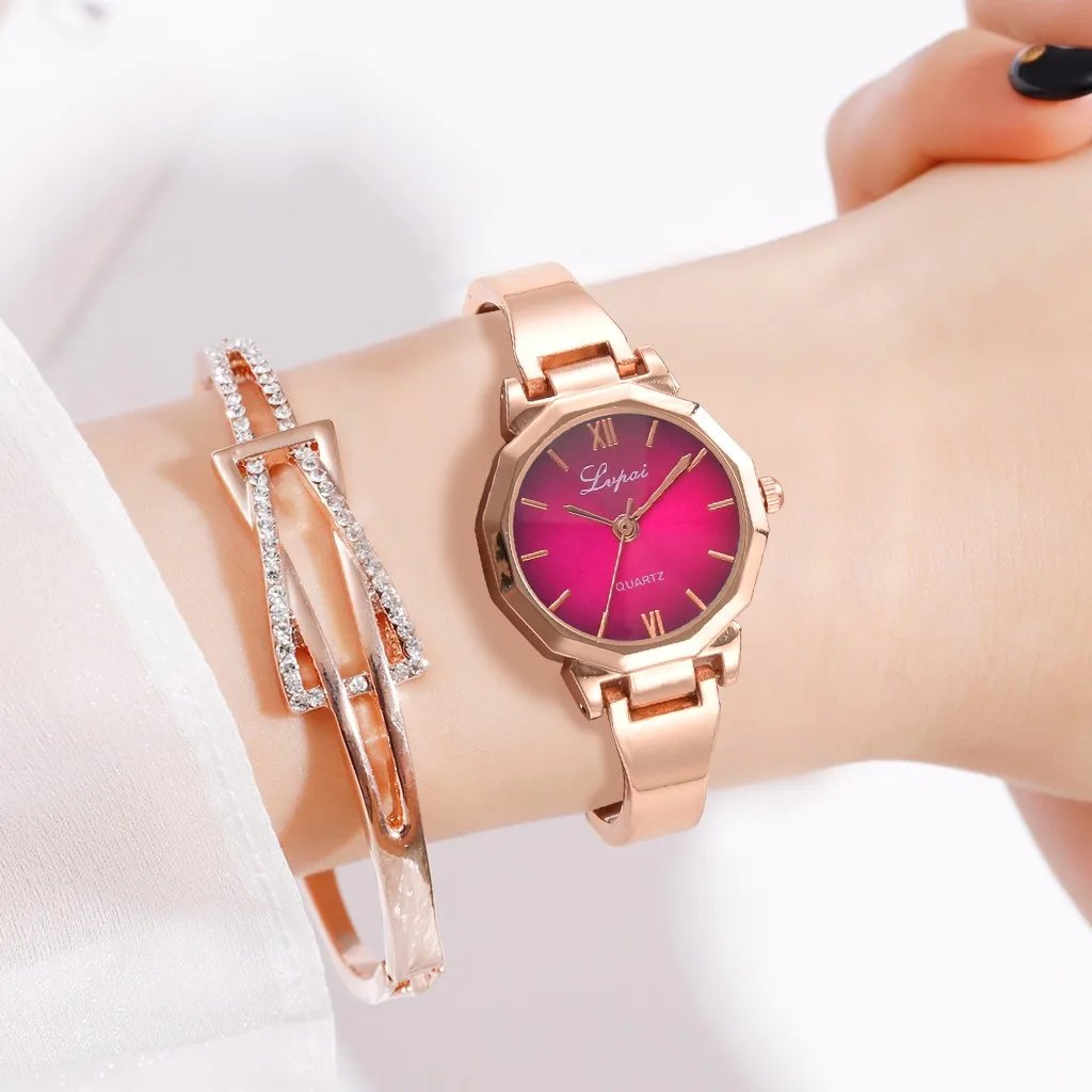 Модные Простые женские часы звезда инкрустированные Стразы нержавеющая сталь