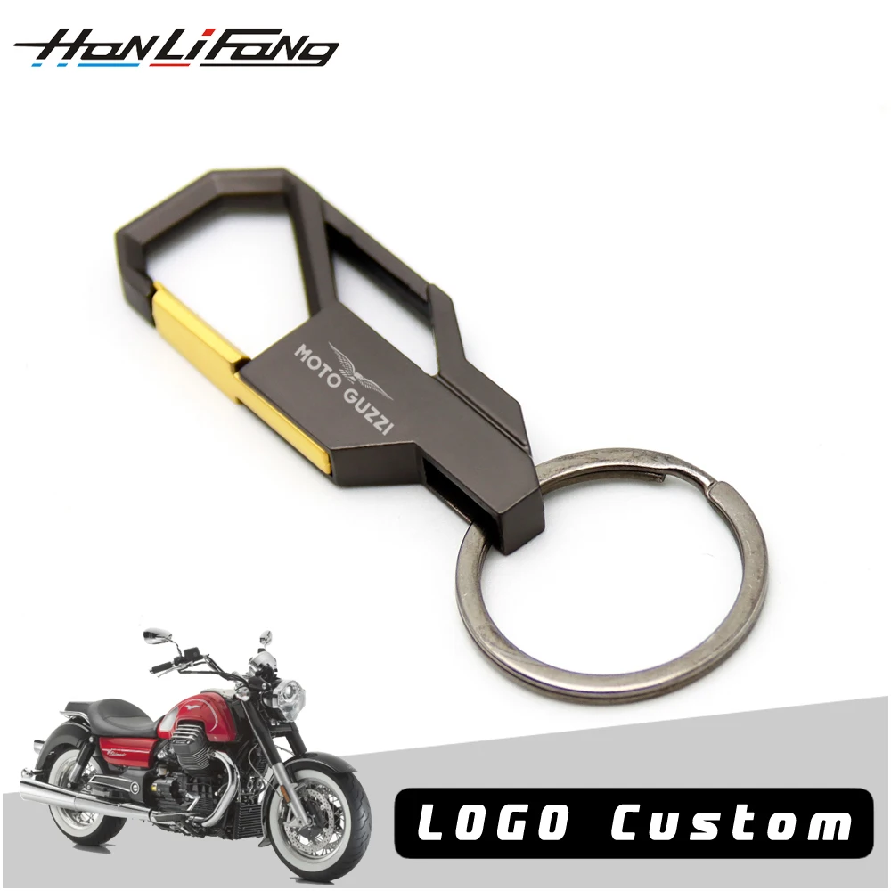 

Personalized Motorcycle Keychain For Moto Guzzi V7 V9 V85TT Custom Keyring Personal Accessories Tag