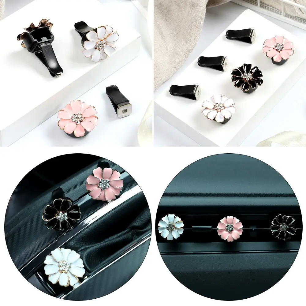 Автомобильные аксессуары модный новый женский зажим для машины с ромашкой милый