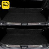 carmango for mercedes benz gls x166 2016 2019 car styling leather trunk floor mat pad cushions cargo liner interior accessories