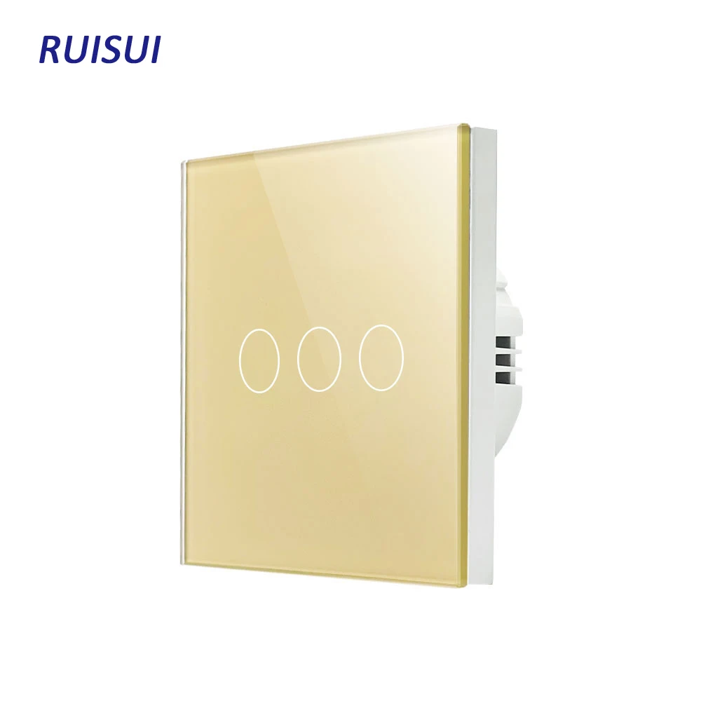 

Wall Touch Switch Alexa Smart Home Wireless Switch Wireless Switcher Single Pole Touch Switcher with LED Indicator 1 2 3 Gang