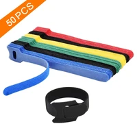 50100pcs nylon colorful cord organizer t type cable tie wire computer data cable power cable tie straps reusable