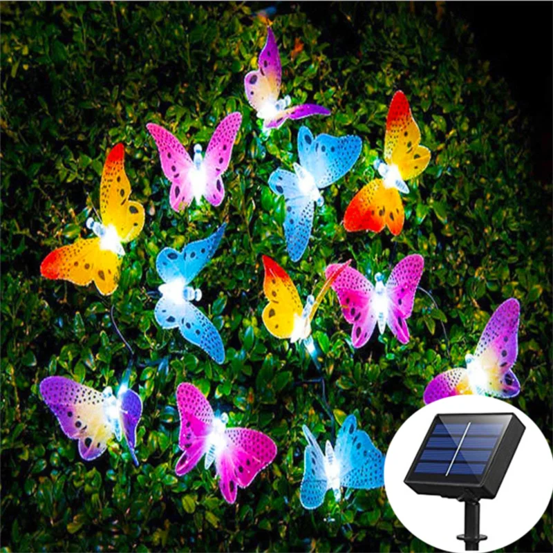 

Solar Butterfly String Lights Garden Decoration OutdoorLED Outdoor Waterproof Colorful Lights Christmas Decoration Accessories.8