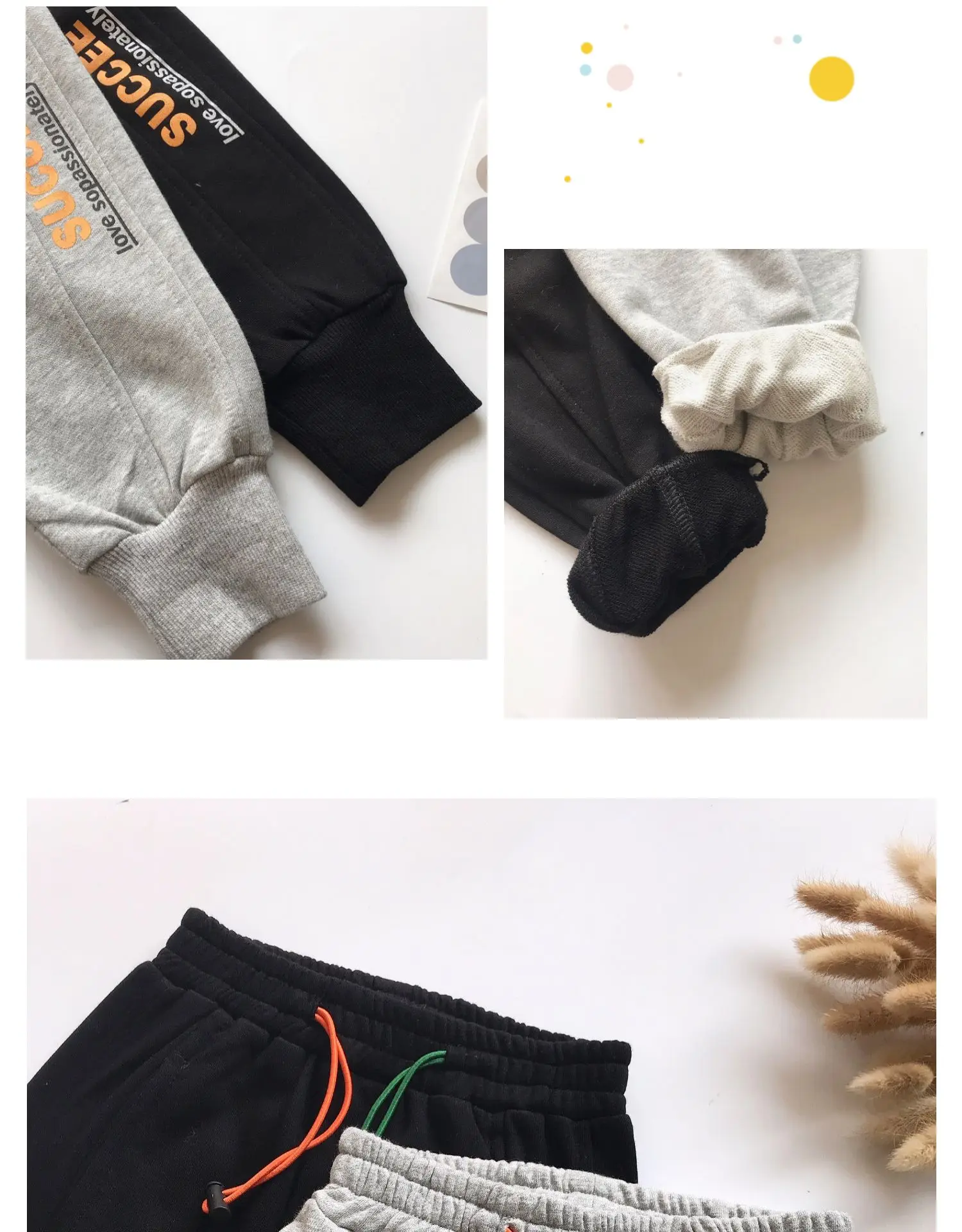 

WLG boys pants kids trouseres spring autumn gray black letter printed pant baby boy fashion all match clothes for 2-7 years