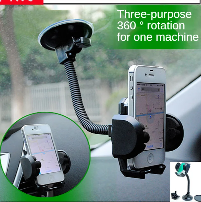 

Car Bracket Holder Auto Black Rearview Mirror 360 Degree Rotation GPS Mobile Phone Holder Stand for Xiaomi IPhone Samsung