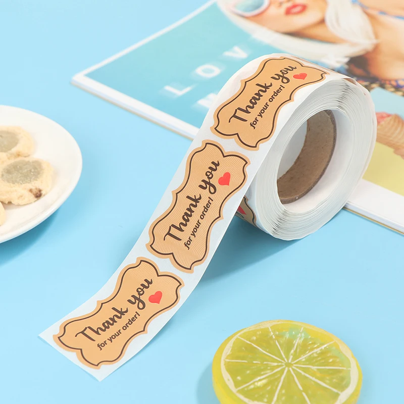 250pcs Paper Thank You for Your Order Stickers Seal Labels Thanks Label 3*5cm | Дом и сад