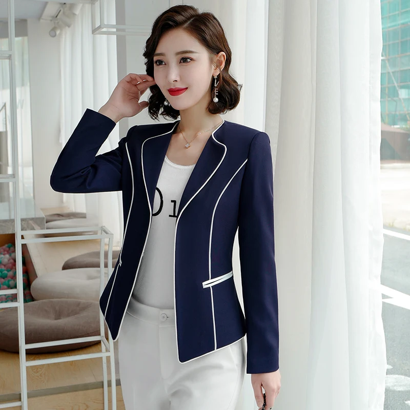 

Women Elegant Binding Jacket Long sleeve Blazer Fashion Work Wear Keep Slim Office Lady Coat Outwear Single Button