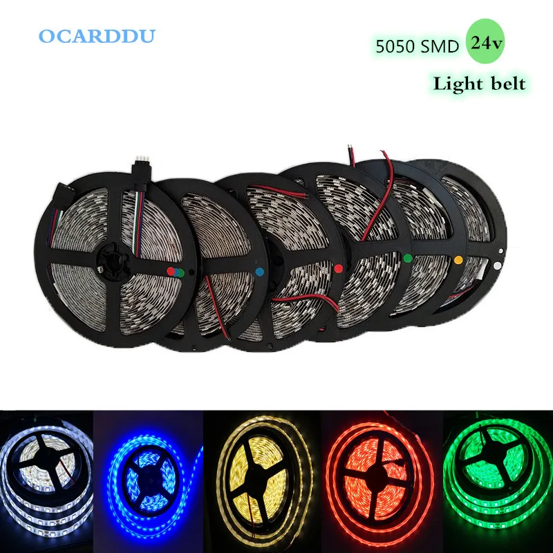 Rgb Светодиодная лента Licht 5050 DC24V Lint Waterdicht/Geen Waterdichte Flexibele светодиодная Диодная 60
