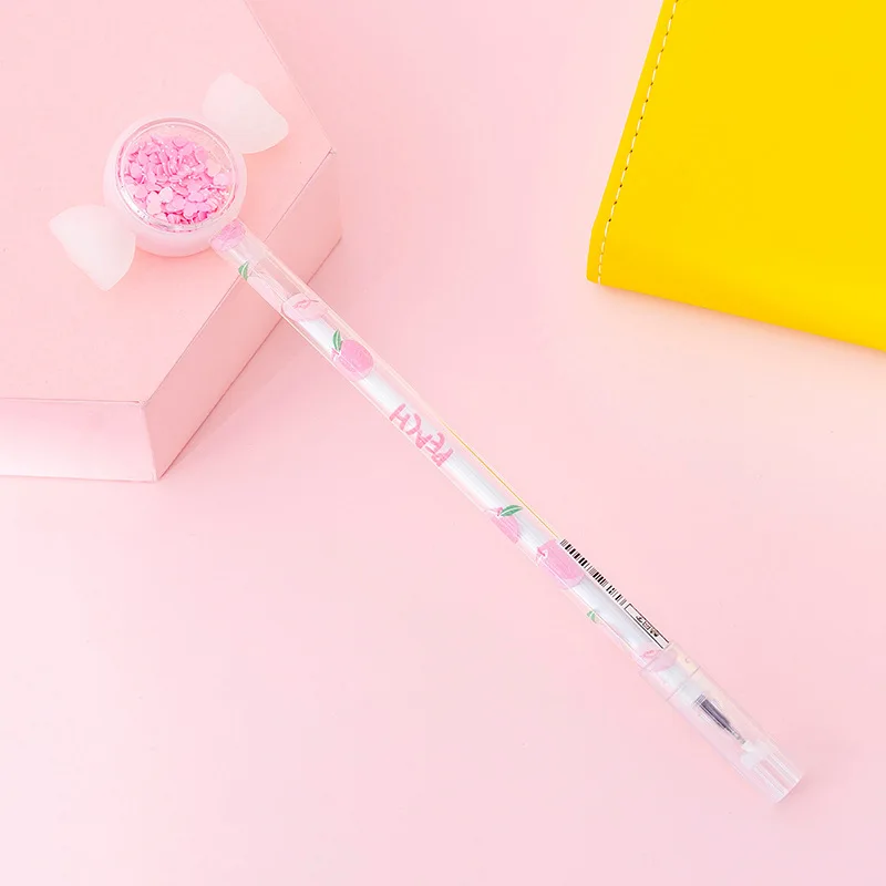Милые гелевые ручки с блестками карамельных цветов 0 38 мм кавайные Мультяшные