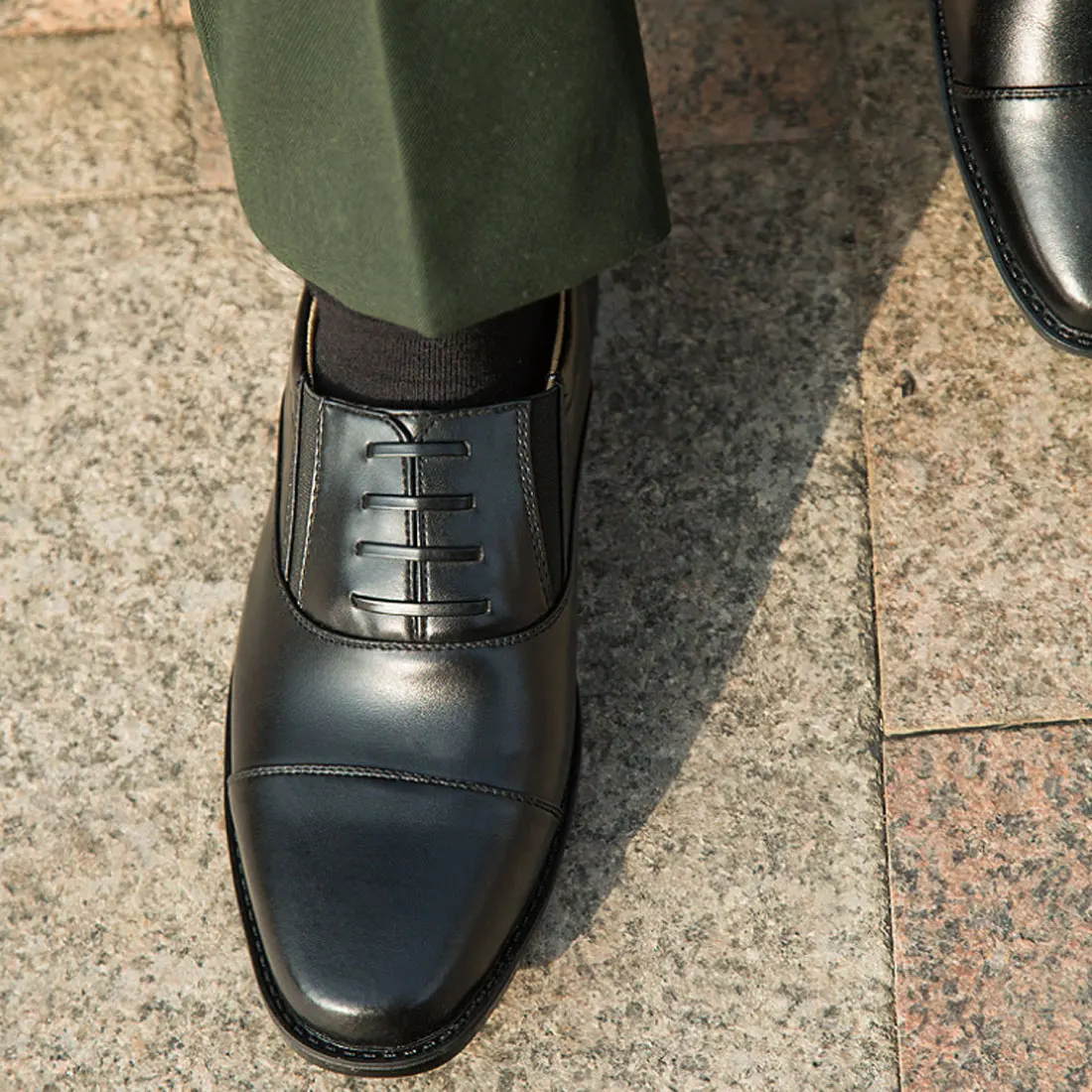 Туфли мужские классические квадратный носок модная кожаная обувь для мужчин