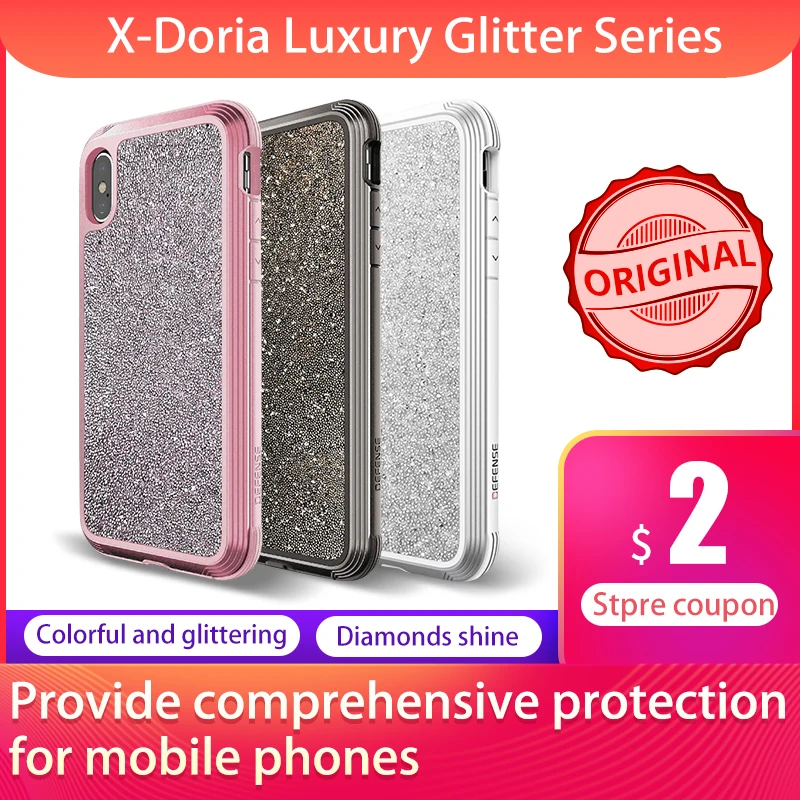 Чехол для телефона X Doria iPhone XR XS Max Defense Lux военный испытанный чехол блестящий