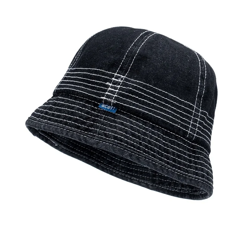 

Hat Denim Bucket Women Men Bell Shaped Short Brim Round Cap Street Korean Fishing Hats Fisherman Caps Panama Summer Outdoor 2021
