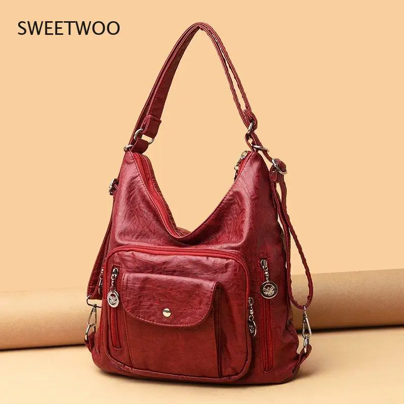 

Винтажная женская сумка, модная брендовая женская сумка, кожаная сумка-мессенджер, дизайнерская сумка на плечо, Женская сумочка, большой же...