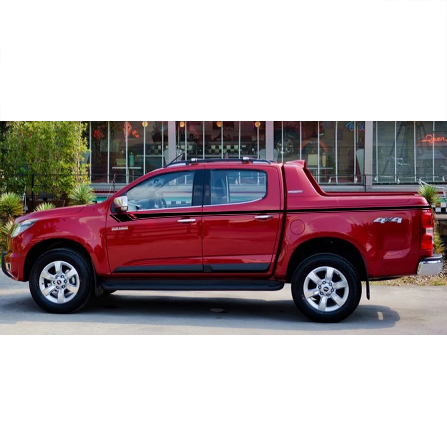 free shipping 2pcs stripe pickup cool car graphic Vinyl sticker fit for Chevrolet/Holden colorado 2012