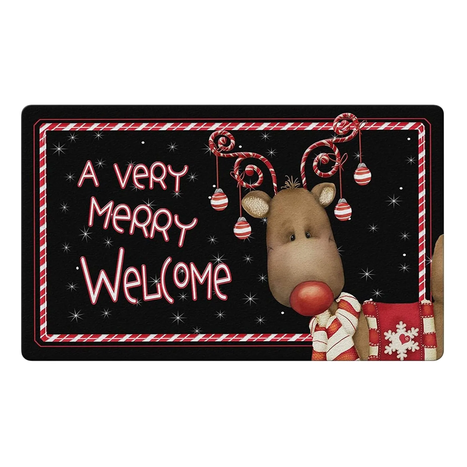 Напольный коврик фланелевый не скользящий для входной двери с надписью