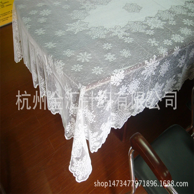 2019 Direct White Milk Customizable Tablecloth European and American Classical Snowflake Simple | Дом и сад