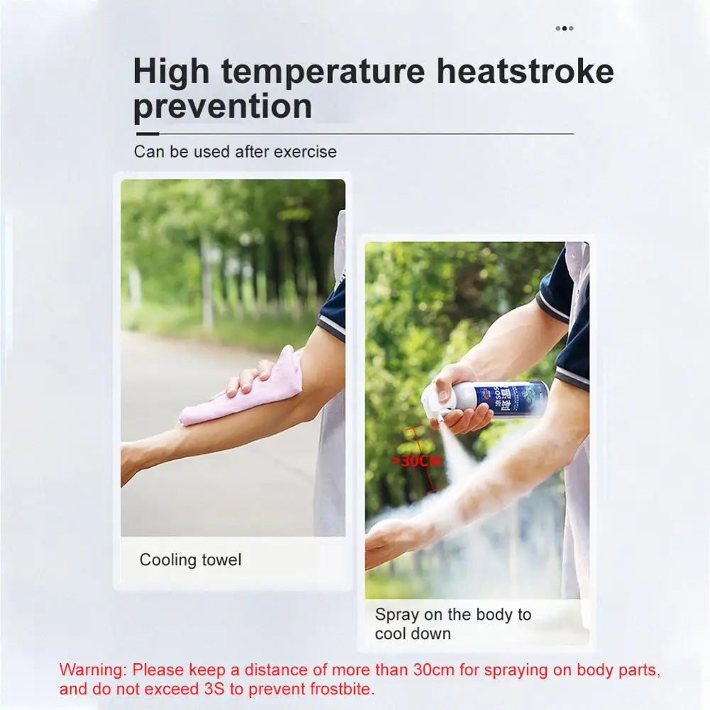 

220ml Air Freshener Spray Car Rapid Cooling Agent Summer Cool Down for Car/Indoor Automotive Cooling Refrigerant