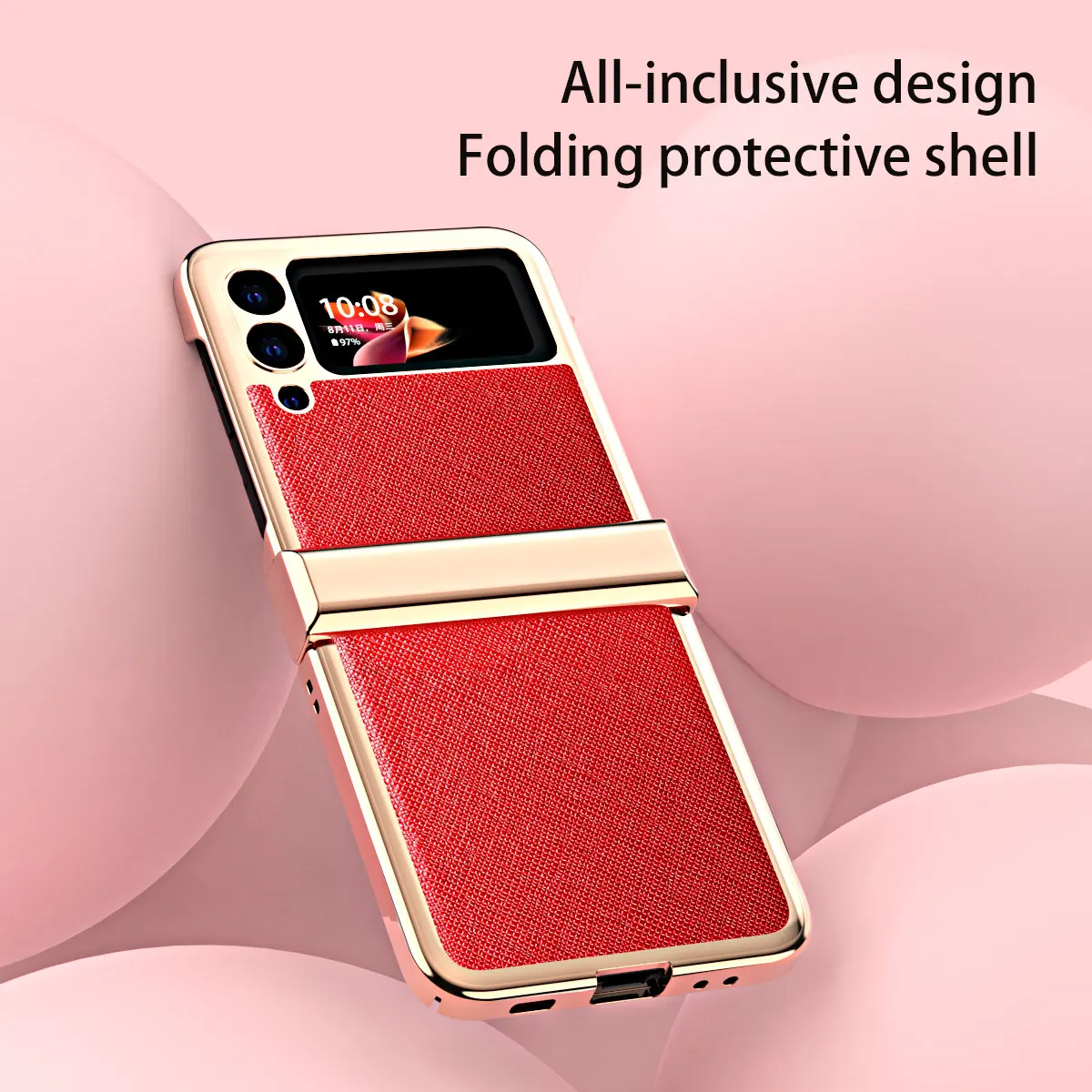 

2021.11 NEW TECH. Plating 360 Degree All Inclusive Protection Case For Samsung Galaxy Z Flip 3 Case Fo Galaxy Z Flip3 5G Case