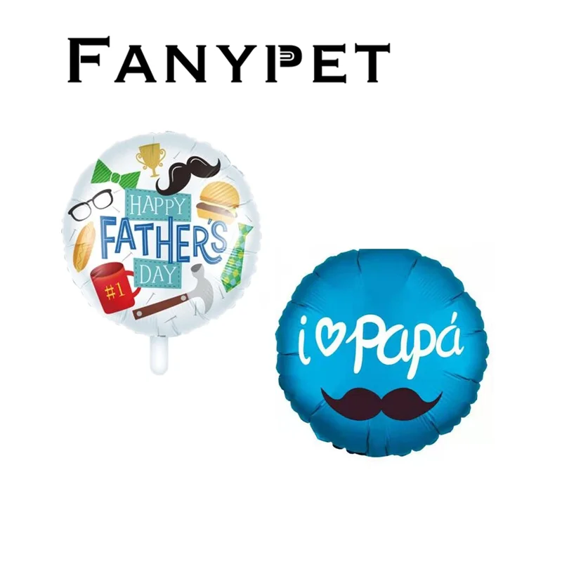 

50pcs 18inch Spanish Happy Father's Day Helium Globos Feliz Dia Super Papa Foil Balloons father mother Party Decoration Baloes