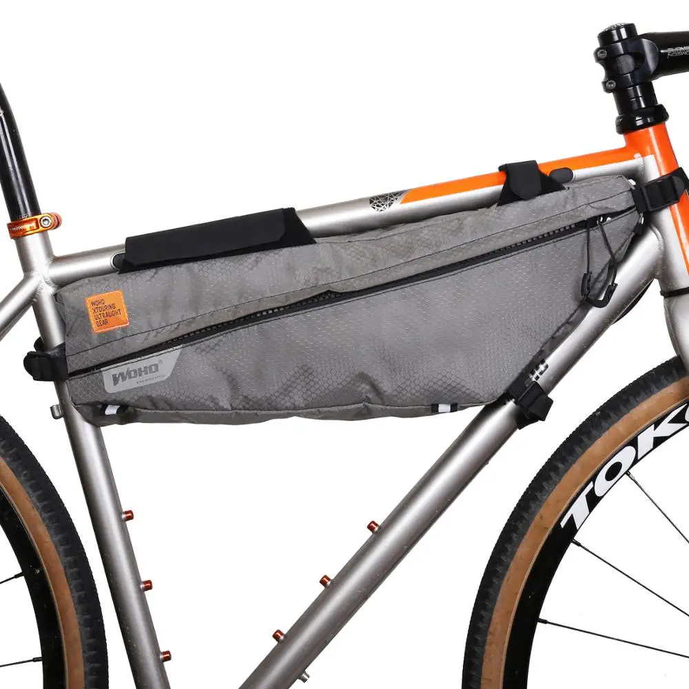 WOHO "XTOURING" BIKEPACKING Сверхлегкая Рама Сумка железный серый, велосипедные сумки для MTB дорожный