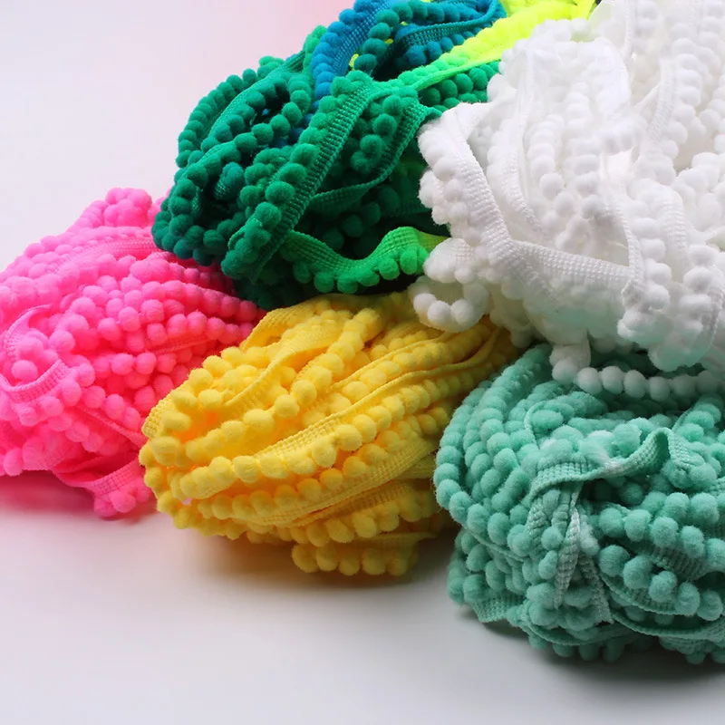 10 ярдов помпон отделка шляпа носки обувь декоративная окантовка кисточка шар