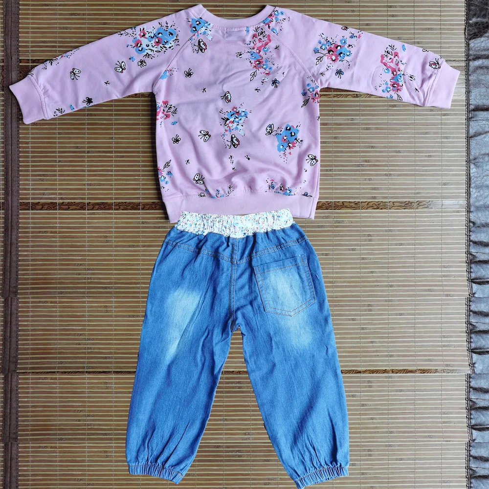 Детские модные корейские костюмы для девочек милый детский мультяшный свитер с