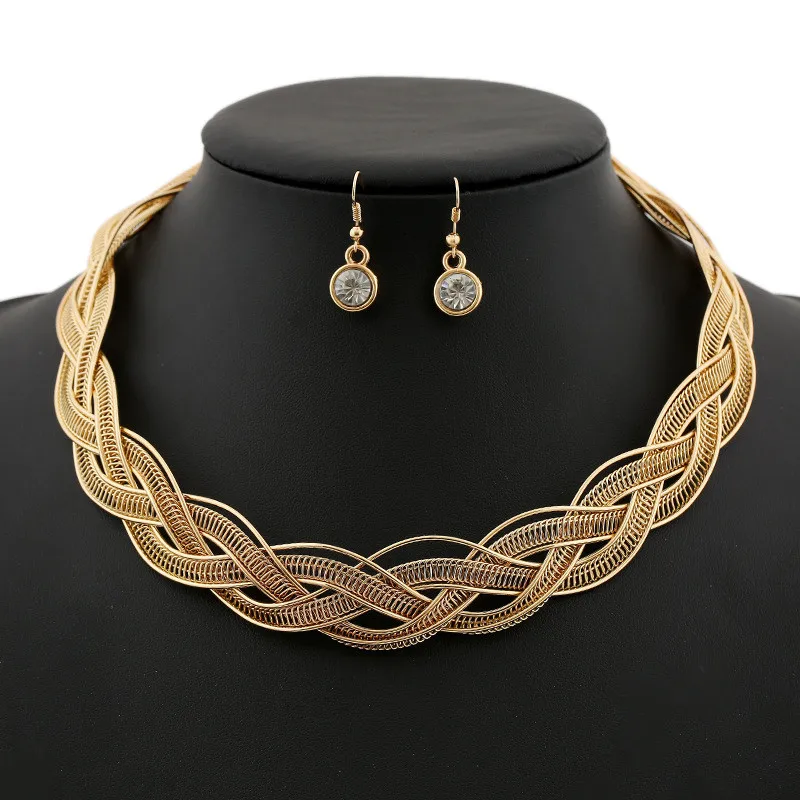 Gold LZHLQ, женское длинное колье из толстого металла, крученое колье, Брендовое, крученое, многослойное, струнное, геометрическое, модное, панк, ювелирное изделие - Окраска металла: Gold