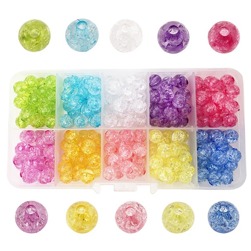 

Бусины комплект ювелирных изделий Акриловые бусины 8 мм бусины с эффектом трещин взрыв для изготовления украшений своими руками, акриловые ...