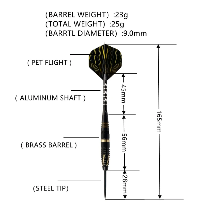 

3 Pcs Professional Competition Replaceable Sticks Needle Tip Darts Set with Storage Case Beginner Throwing Hard Dart