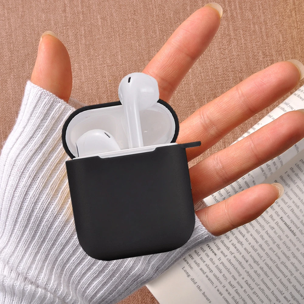 Силиконовый чехол для наушников Airpods 1/2 с рисунком веселого лица | Электроника