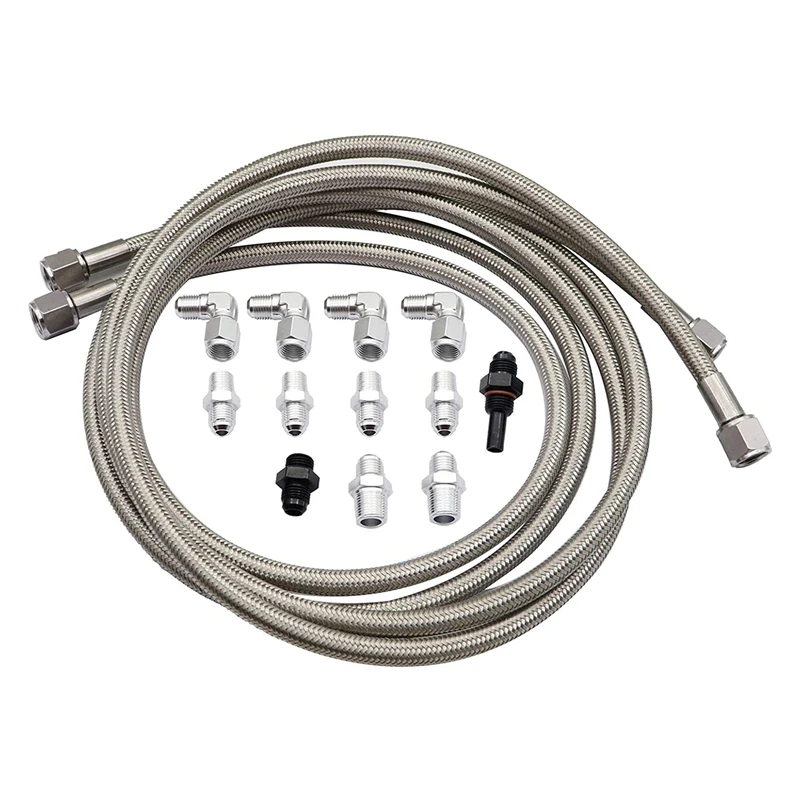 

Transmission Cooler Hose Fittings for Chevy Ford Mopar Buick Cadillac Cars and Trucks Replace TH350/ 700R4/ TH400