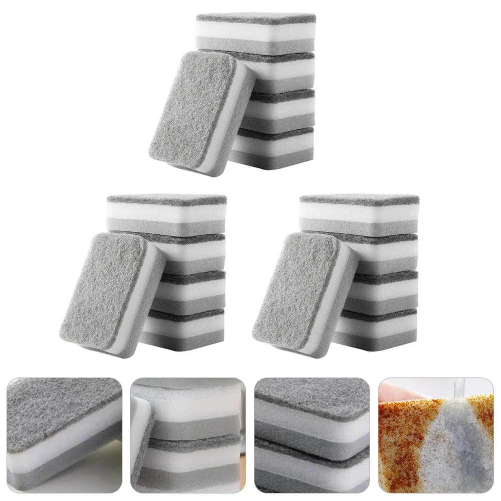 

15Pcs Kitchen Water Absorbent Sponge Scouring Pads Practical Dish Washing Tool