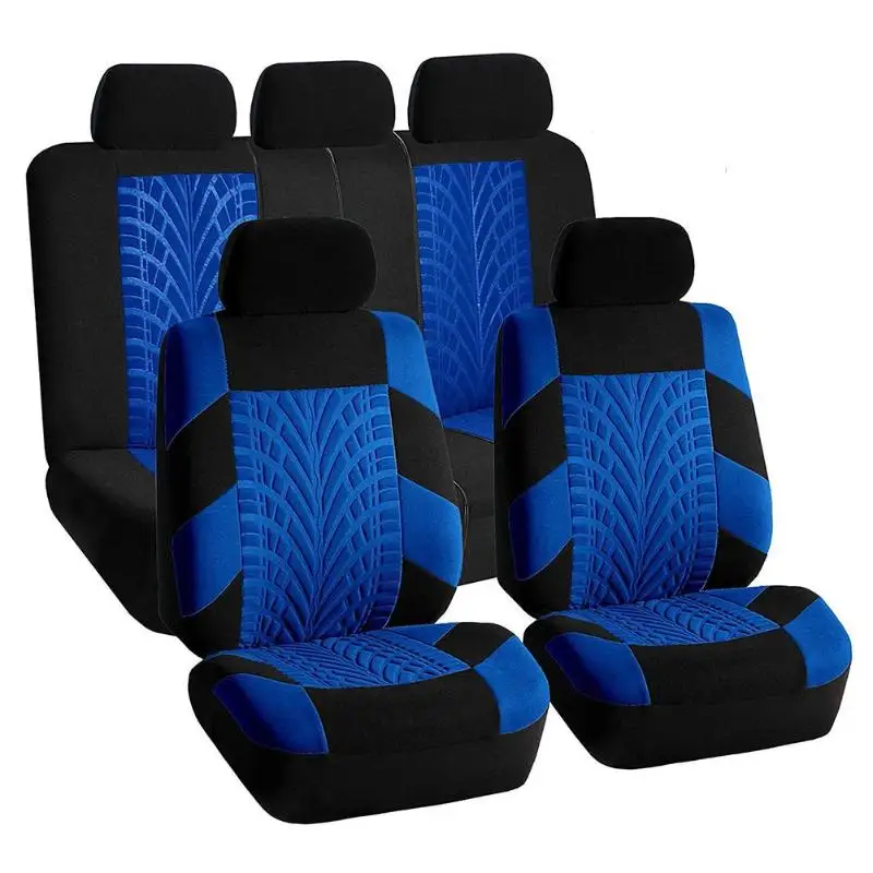 5 Seat Set Blue VODOOL чехол для автомобильных сидений, набор универсальных чехлов для автомобильных сидений, защитный чехол для сидений автомобиля - Название цвета: 5 Seat Set Blue