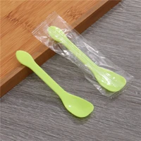 100pcs disposable spoons plastic pp made eco friendly stocked individually wrapped ice cream spoons